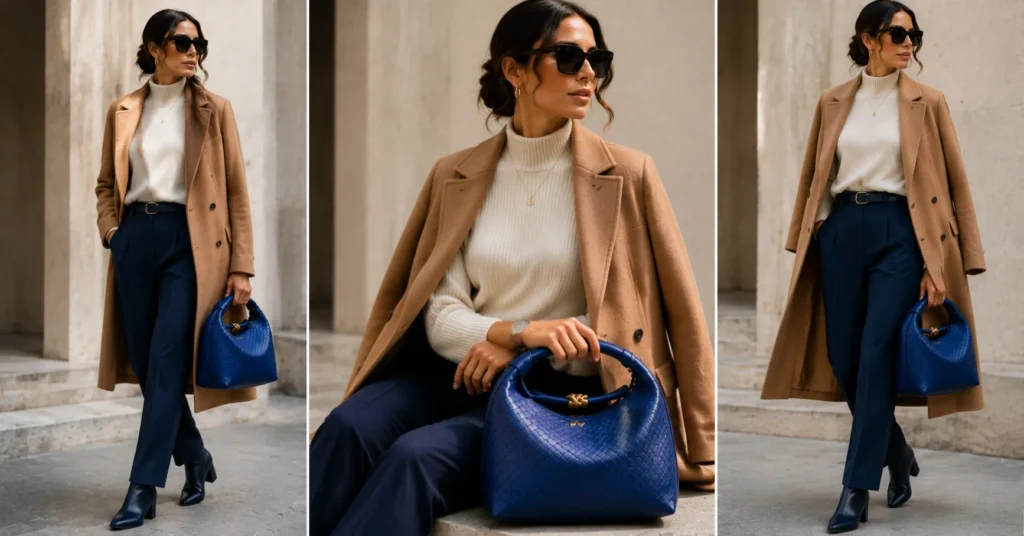 The Ultimate Blue Bottega Outfit Guide: Bold Ways to Wear Signature Color 14 Blue Bottega Outfit autumn and winter styling with elegant layered fashion looks