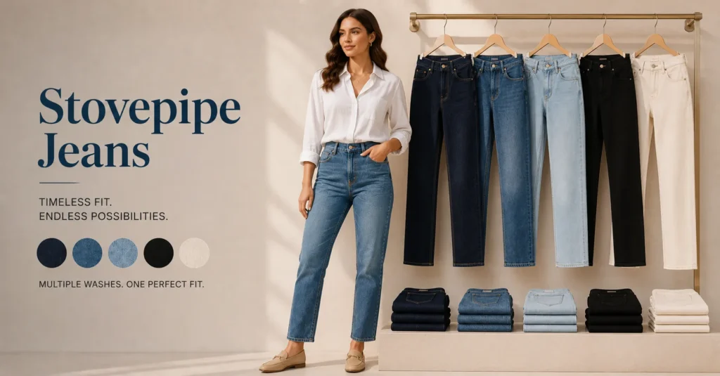 Stovepipe Jeans Explained: Powerful Fashion Tips & Outfit Ideas 15 Choosing the right wash and color for versatile stovepipe jeans outfits and denim style