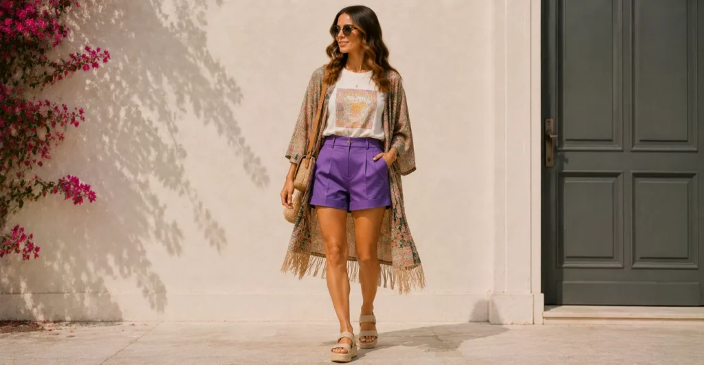 Colorful Micro Shorts Trend festival and event outfit inspiration