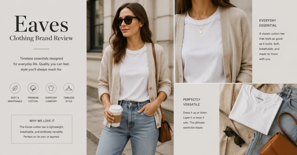 Eaves Clothing Brand Review featuring cotton tee quality and comfortable everyday fashion