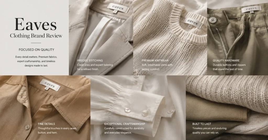Eaves Clothing Brand Review highlighting clothing quality craftsmanship and durable materials