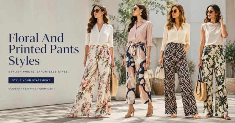 Floral and Printed Pants Styles featuring elegant printed trousers and modern fashion inspiration