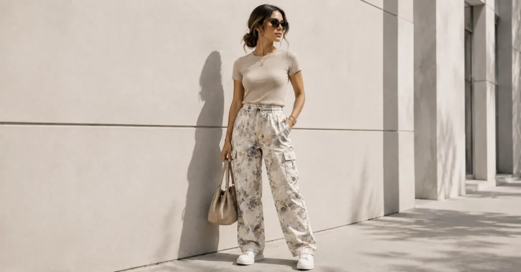 Floral and Printed Pants Styles: How to Wear Them With Confidence 22 Floral and Printed Pants Styles featuring utility prints and abstract modern fashion
