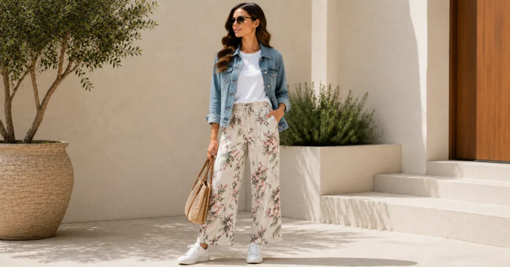 Floral and Printed Pants Styles: How to Wear Them With Confidence 13 Floral and Printed Pants Styles for casual weekend fashion inspiration
