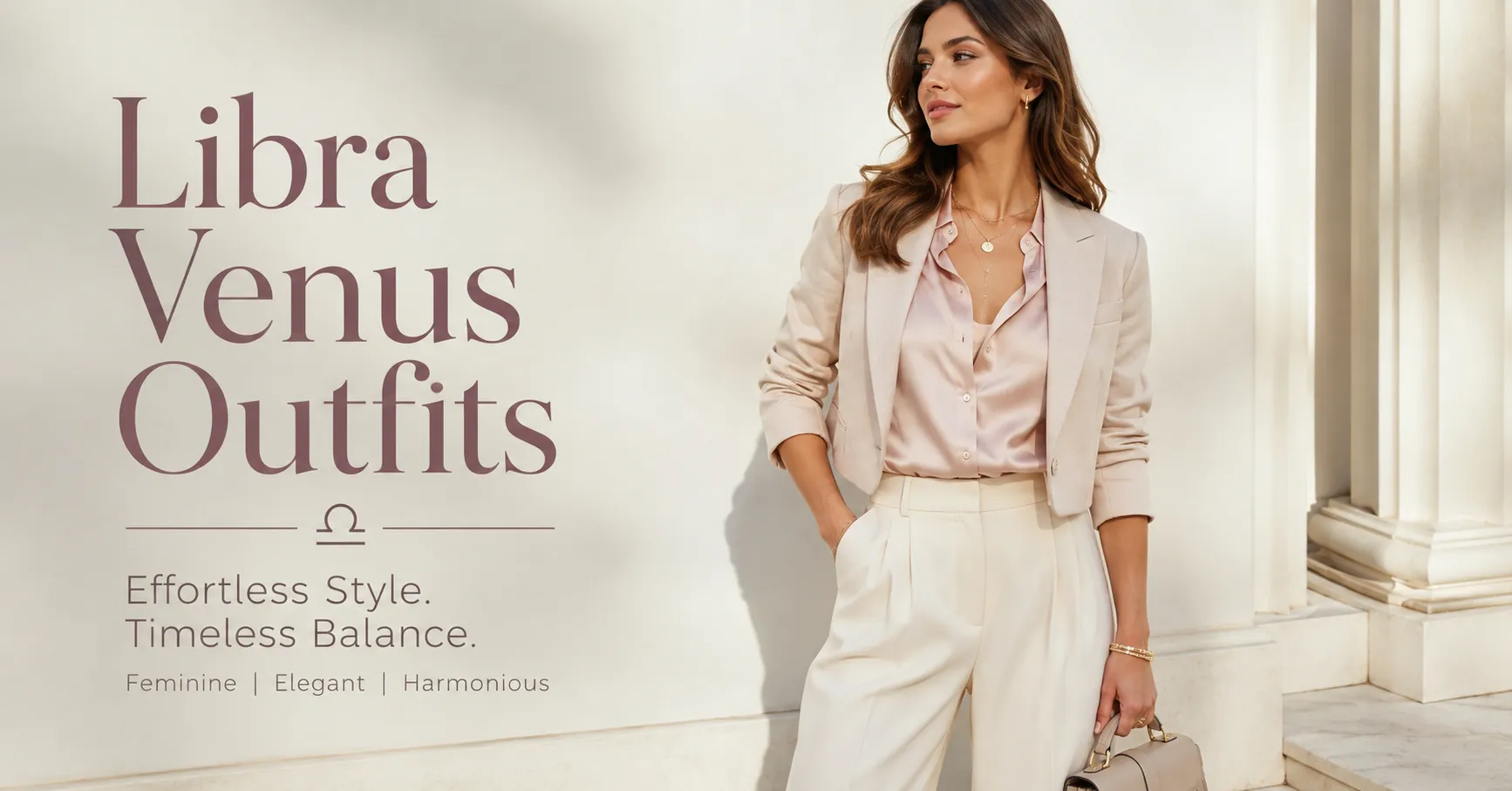Home 10 Libra Venus Outfits featuring a balanced and elegant pastel fashion look.