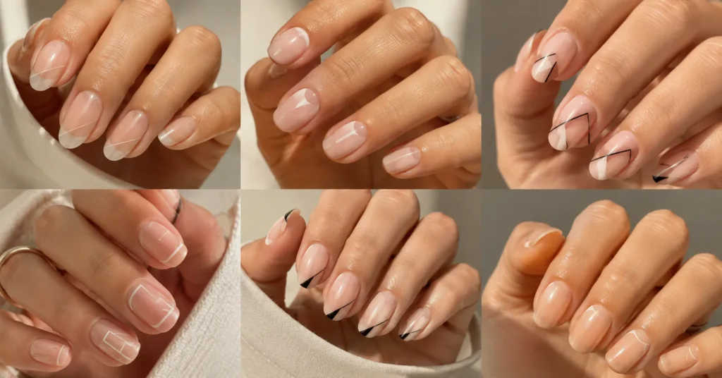 Minimal Nail Designs: Clean, Classy Nail Art That Never Goes Out of Style 4 Minimal Nail Designs with modern negative space nail art and clean geometric accents