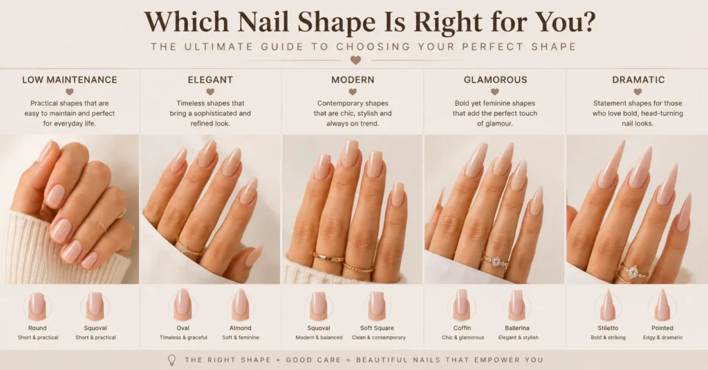 Nail Shapes decision guide for choosing the perfect manicure style