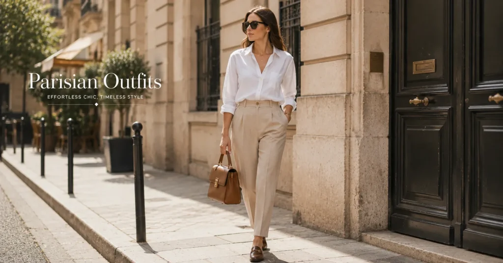Parisian Outfits: The Ultimate Guide to Effortless French Style 8 Parisian Outfits demonstrating effortless French style with timeless wardrobe essentials