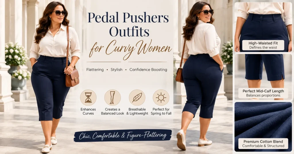 Pedal Pushers Outfits designed for curvy figures with structured high-waisted styling