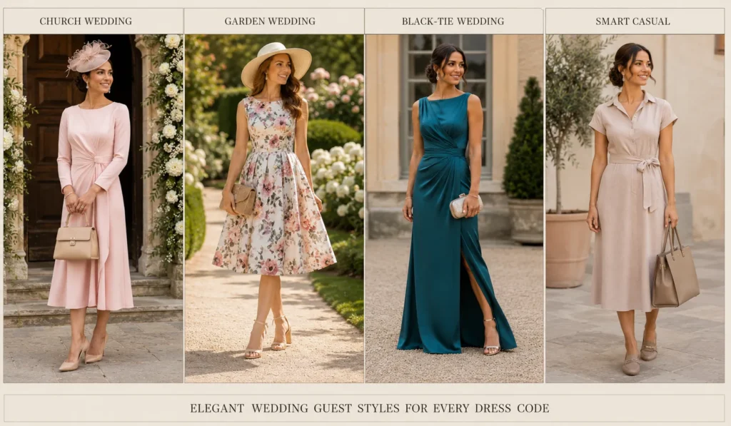 Pippa Middleton Wedding Guest Fashion comparison for different wedding types