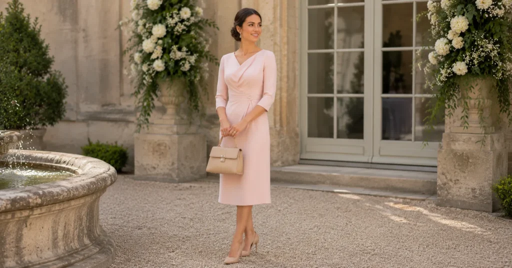 Pippa Middleton Wedding Guest Fashion featuring a classic midi dress