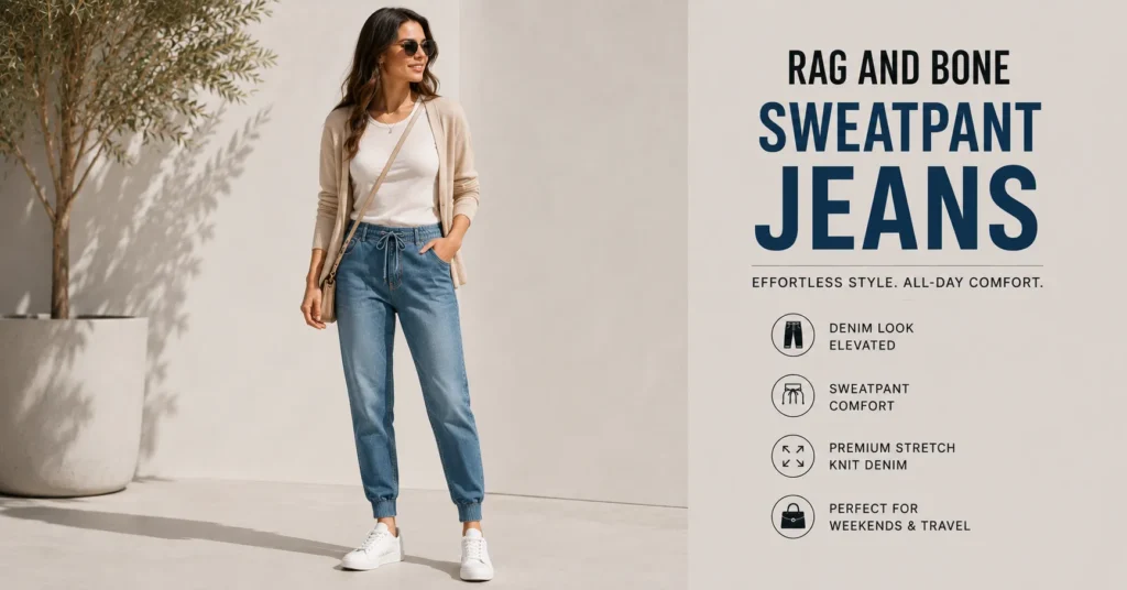 Rag and Bone Sweatpant Jeans: The Genius Hybrid That Redefines Everyday Denim 5 Rag and Bone Sweatpant Jeans styled for a relaxed women's weekend casual outfit