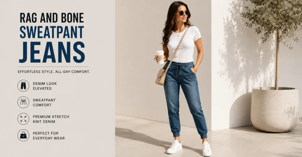 Rag and Bone Sweatpant Jeans: The Genius Hybrid That Redefines Everyday Denim 7 Rag and Bone Sweatpant Jeans styled for a women's everyday casual outfit