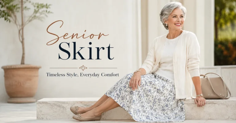 Senior Skirt outfit featuring elegant and comfortable fashion for mature women
