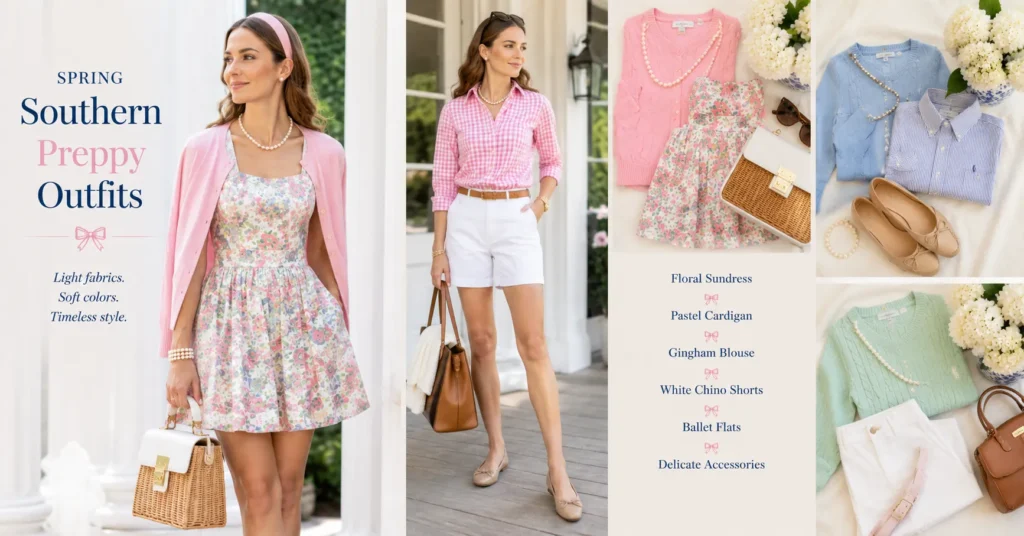The Ultimate Southern Preppy Outfits Guide: Timeless Style for Every Season 6 Southern Preppy Outfits spring styles featuring floral dresses pastel colors and classic pieces