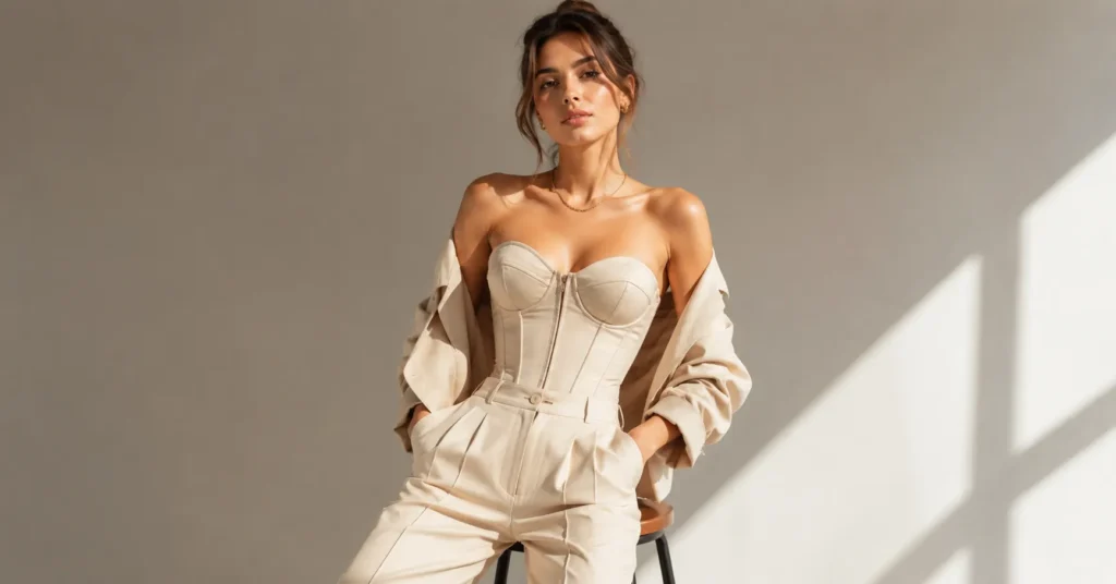Flattering Boudoir Outfit Ideas That Photograph Beautifully Every Time 6 Boudoir outfit ideas featuring a structured corset or bustier fashion look.