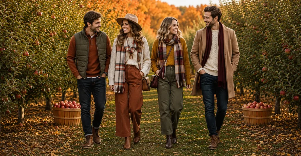 Stunning Apple Picking Outfit Ideas for a Perfect Fall Day 10 Apple Picking Outfit Ideas featuring beautiful seasonal fall color palettes.