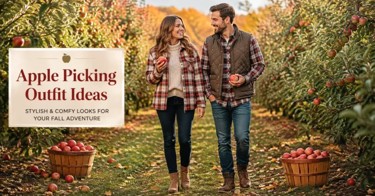 Apple Picking Outfit Ideas featuring stylish fall orchard outfits for couples.