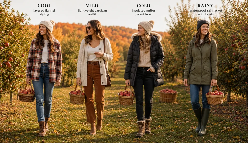 Stunning Apple Picking Outfit Ideas for a Perfect Fall Day 11 Apple Picking Outfit Ideas for different fall weather conditions.