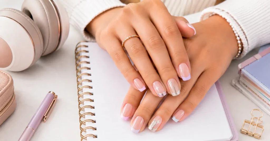 Back to School Nails: Stunning Designs for Every Style 15 Back to School Nails for high school with trendy pastel French tips