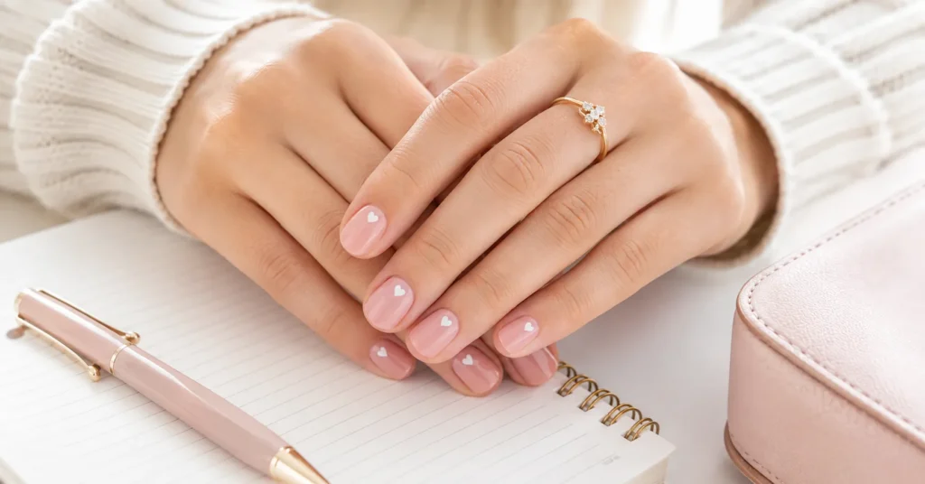 Back to School Nails: Stunning Designs for Every Style 3 Back to School Nails ideas for short nails with soft pink polish