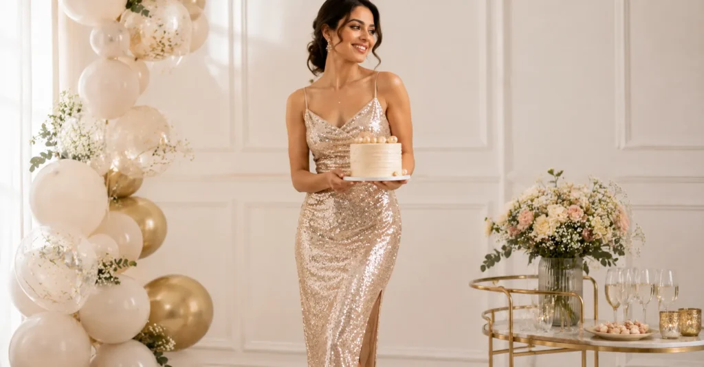 Birthday Photoshoot Outfit Ideas: Stunning Looks to Try 6 Birthday Photoshoot Outfit Ideas with a glamorous sparkling sequin dress