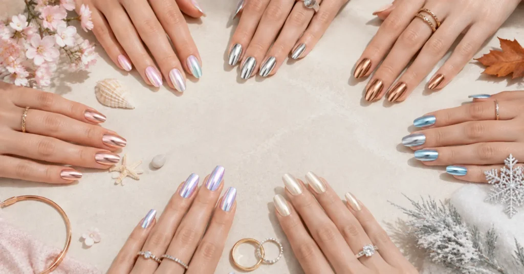40 Stunning Chrome Nails Ideas That Are Trending in 2026 8 Chrome Nails Ideas for spring, summer, fall, winter, weddings, parties and everyday wear