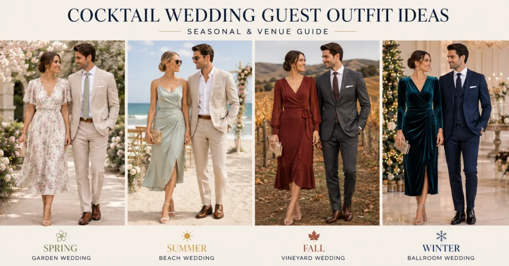 35 Stunning Cocktail Wedding Guest Outfit Ideas for an Elegant Celebration 14 Cocktail Wedding Guest Outfit Ideas for spring garden, summer beach, fall vineyard, and winter ballroom weddings