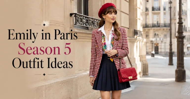Emily in Paris Season 5 Outfit Ideas featuring colorful Parisian-inspired fashion and elegant tailoring