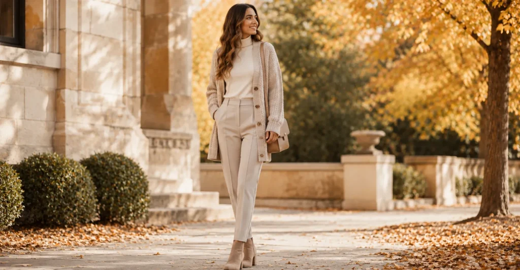 35 Stunning Fall Engagement Photo Outfit Ideas for Couples & Women 6 Fall Engagement Photo Outfit Ideas featuring a rust-colored midi dress with ankle boots