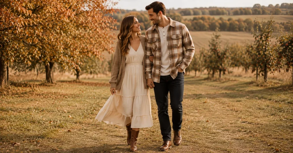 35 Stunning Fall Engagement Photo Outfit Ideas for Couples & Women 14 Fall Engagement Photo Outfit Ideas for rustic and outdoor engagement sessions
