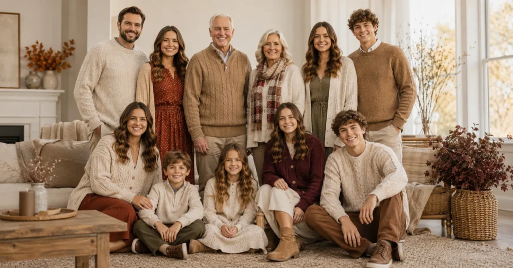 Fall Family Photo Outfit Ideas: A Practical Styling Guide for Stress-Free Photos 12 Fall Family Photo Outfit Ideas for home and studio sessions