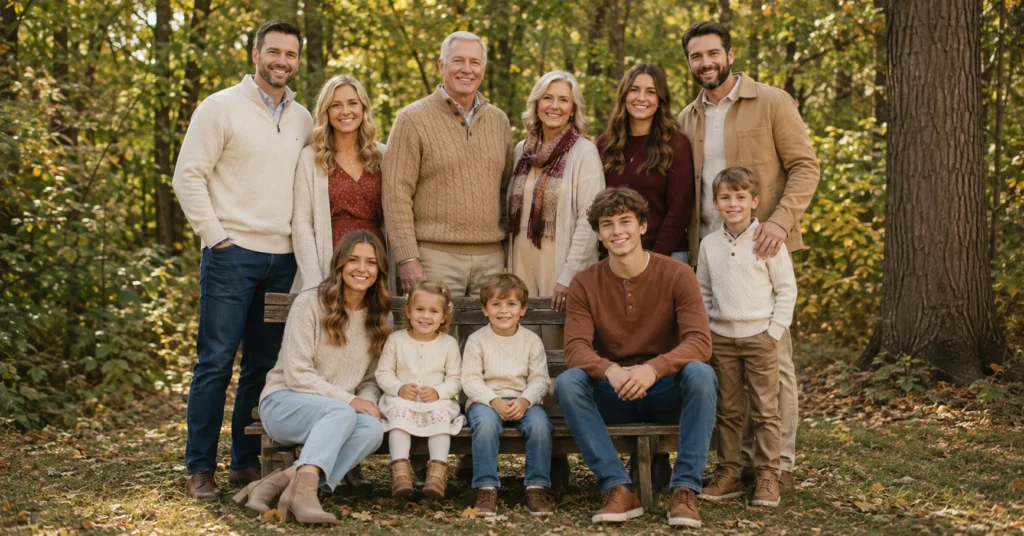 Fall Family Photo Outfit Ideas: A Practical Styling Guide for Stress-Free Photos 10 Fall Family Photo Outfit Ideas for wooded and park photos