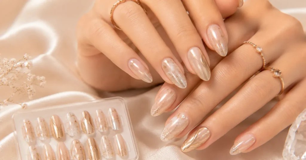Goddess Nails Ideas with a Glamorous Press-On Goddess Nail Set