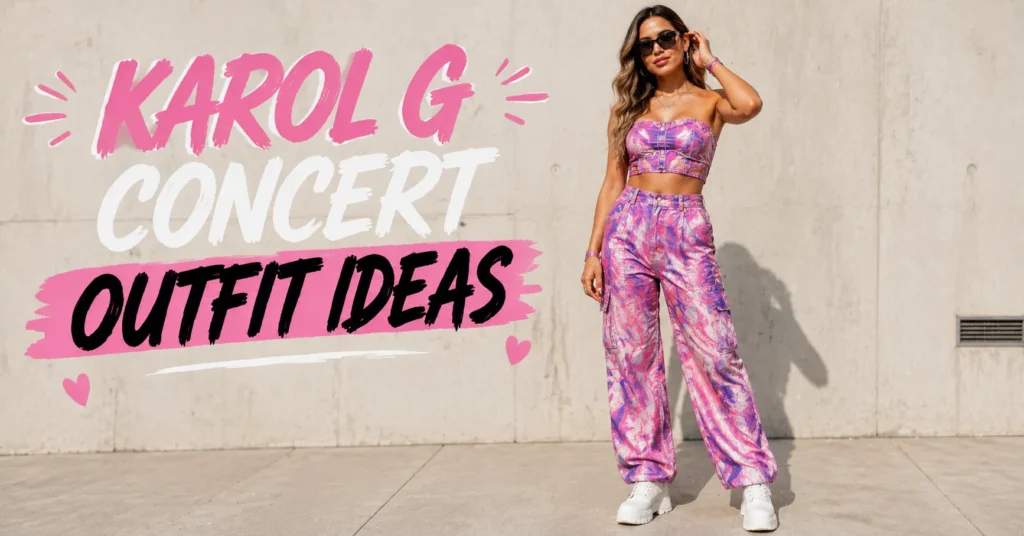 Karol G Concert Outfit Ideas: Bold Looks You'll Love 4 Karol G Concert Outfit Ideas featuring a stylish two-piece concert outfit
