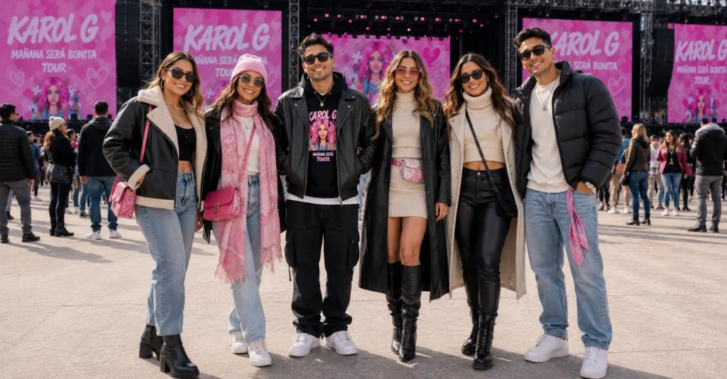 Karol G Concert Outfit Ideas: Bold Looks You'll Love 14 Karol G Concert Outfit Ideas for fall and winter concerts with layered outfits