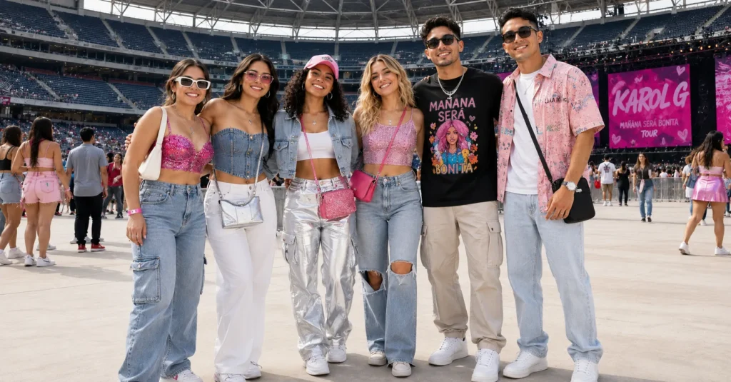 Karol G Concert Outfit Ideas: Bold Looks You'll Love 10 Karol G Concert Outfit Ideas suitable for stadium concerts with comfortable fashion
