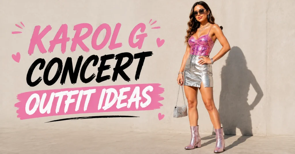 Karol G Concert Outfit Ideas: Bold Looks You'll Love 5 Karol G Concert Outfit Ideas with glamorous sparkly statement concert outfit
