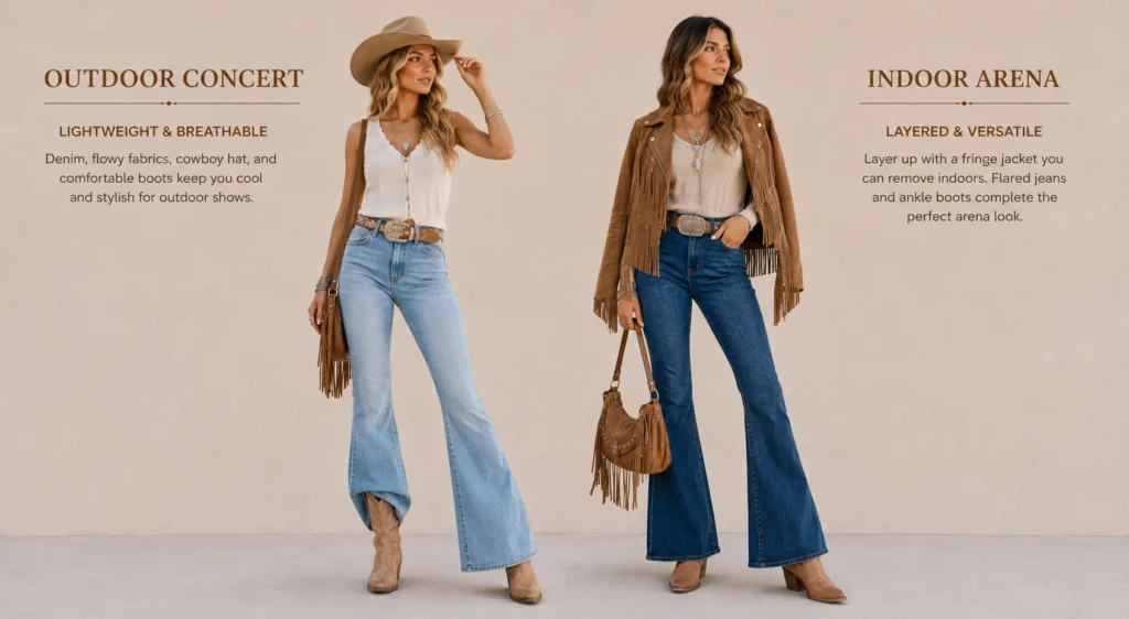 Bold Lainey Wilson Concert Outfit Ideas to Steal the Spotlight 7 Lainey Wilson Concert Outfit Ideas for outdoor and indoor concert venues.