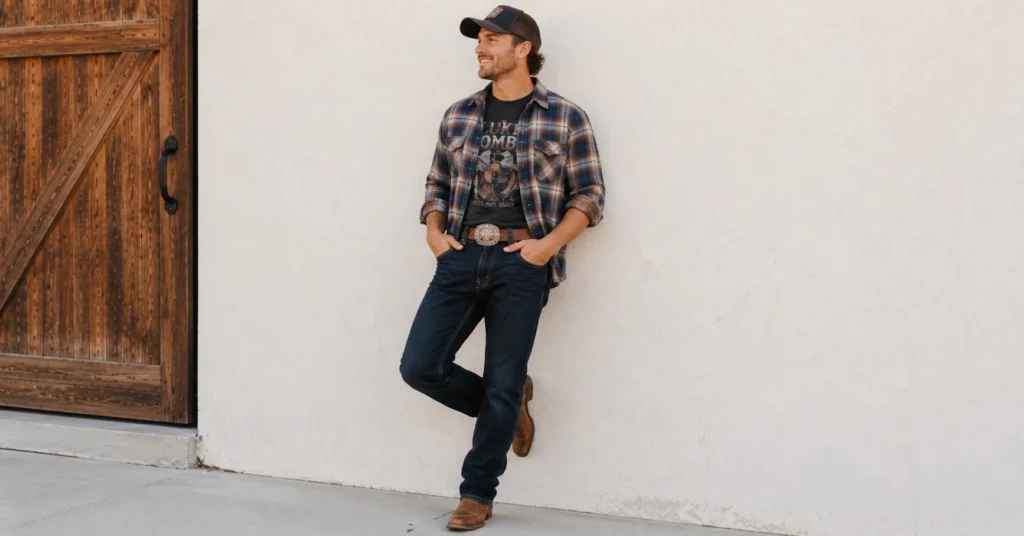Luke Combs Concert Outfit Ideas: Rugged Looks You'll Love 7 Luke Combs Concert Outfit Ideas featuring classic casual men's country concert outfit