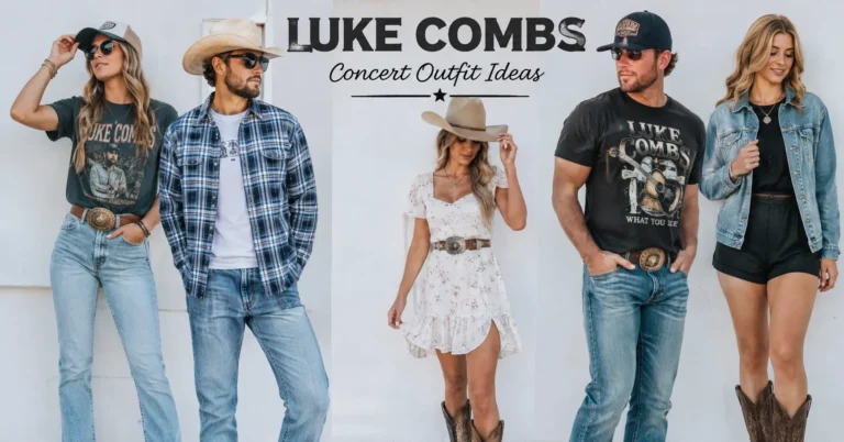 Luke Combs Concert Outfit Ideas featuring stylish country concert outfits for women and men