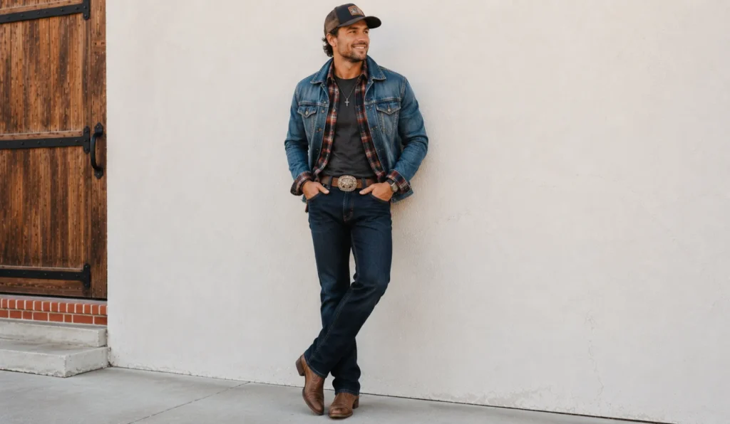 Luke Combs Concert Outfit Ideas: Rugged Looks You'll Love 8 Luke Combs Concert Outfit Ideas with layered western style for men