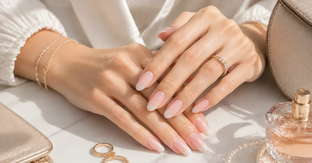 10 Dreamy Milky Pink Nails Ideas for a Soft Elegant Manicure 12 Milky Pink Nails Ideas with a seamless soft white and pink ombré manicure.