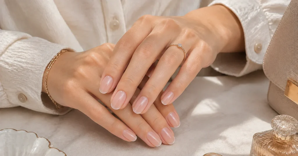 10 Dreamy Milky Pink Nails Ideas for a Soft Elegant Manicure 7 Milky Pink Nails Ideas with delicate micro French tips for a minimalist manicure.