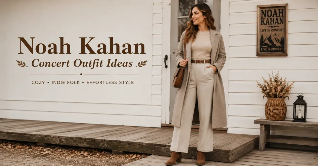Noah Kahan Concert Outfit Ideas: Cozy Looks You'll Adore 5 Noah Kahan Concert Outfit Ideas featuring a layered casual concert outfit