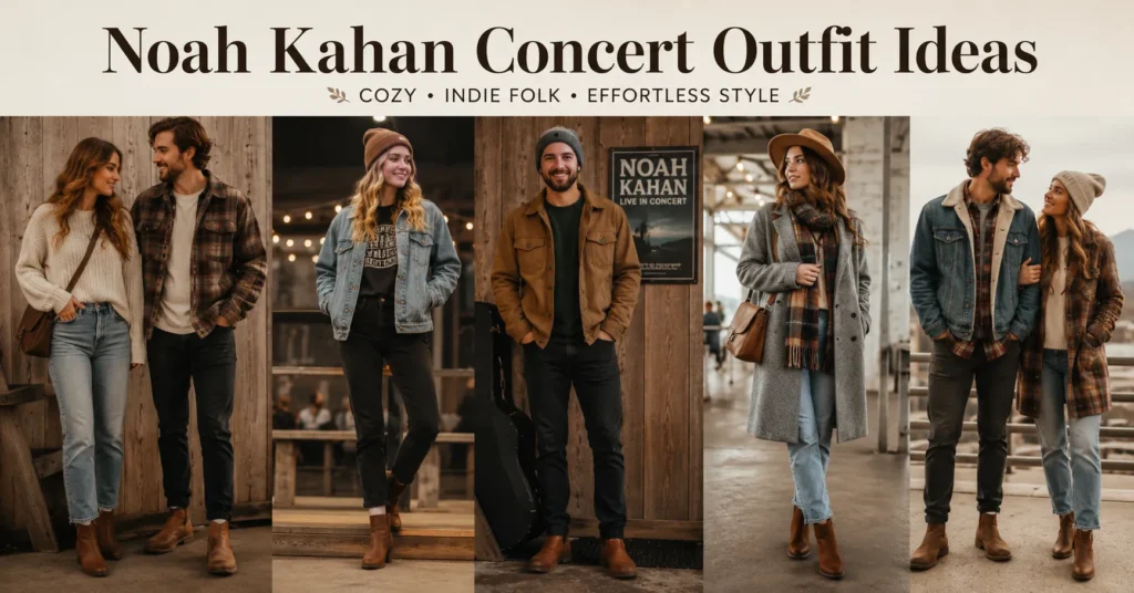 Noah Kahan Concert Outfit Ideas: Cozy Looks You'll Adore 2 Noah Kahan Concert Outfit Ideas featuring cozy indie folk concert outfits for women and men