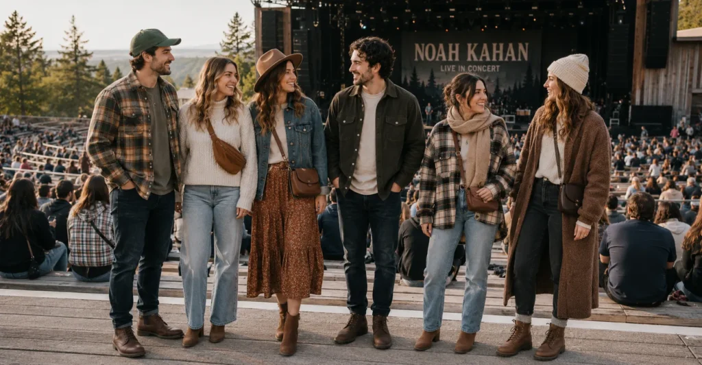 Noah Kahan Concert Outfit Ideas: Cozy Looks You'll Adore 11 Noah Kahan Concert Outfit Ideas for outdoor amphitheater concerts