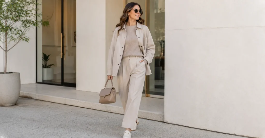 Nobody Wants This outfits using neutral colors for effortless everyday style