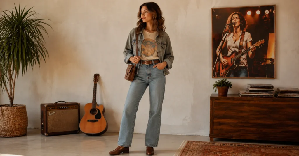 35 Stunning Olivia Dean Concert Outfit Ideas Inspired by Her 2026 Tour 7 Olivia Dean Concert Outfit Ideas with a vintage band tee and classic denim