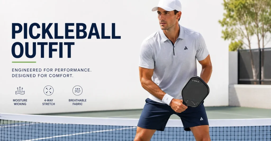 The Complete Pickleball Outfit Guide to Play, Move, and Win in Style 4 Pickleball Outfit featuring polyester and nylon moisture-wicking performance clothing